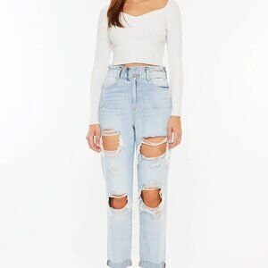 Kancan Open Pack Paperbag Mom‎ Jeans